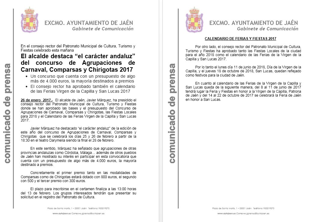 El alcalde destaca “el carácter andaluz”  del concurso de Agrupaciones de Carnaval, Comparsas y Chirigotas 2017
