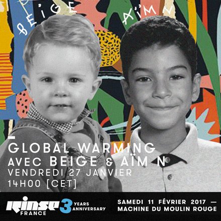 RinseFrance's tweet photo. ☝️Ne manquez pas l'émission #GlobalWarming (@malcolmitchell) avec  #Beige &amp; #AïmN demain à 14h!!

#verrouillé >>> https://t.co/GnEXqQ5YAj https://t.co/rk6hwSXdAq