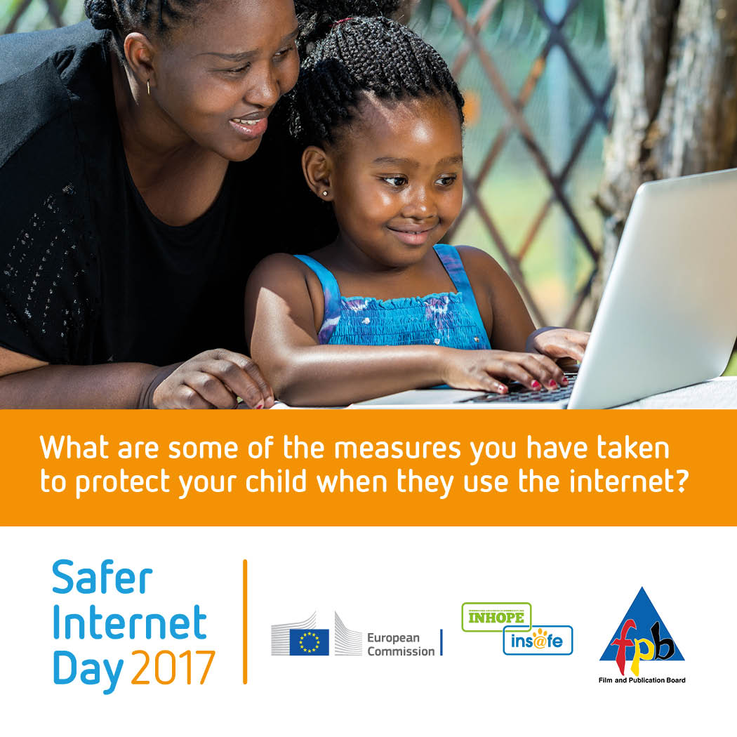 FPB_ZA's tweet photo. What are some of the measures have you taken to protect your child when they use the internet? #CyberTips101 #SID2017 #SaferInternetDay https://t.co/MiU9FQKZy3