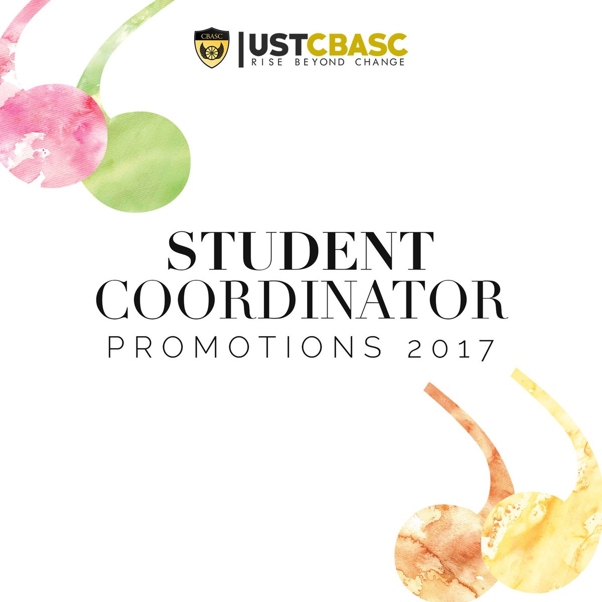 USTCBASC's tweet photo. #CBASCFeature: SC Promotions 2017 (1/2)
Congratulations, to all the student coordinators! Continue to rise beyond change, Ka-Komersiyo! https://t.co/rY3RMBAwuU