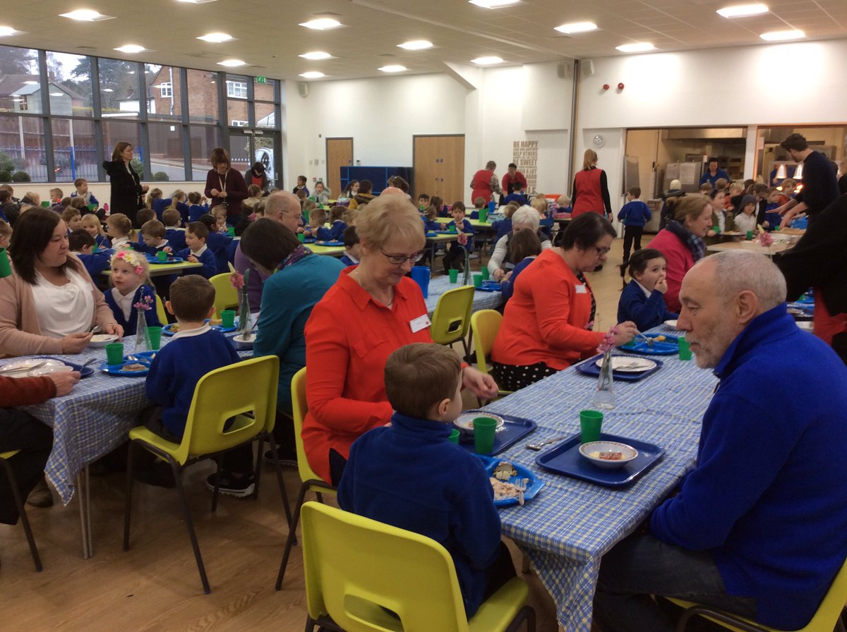 Kibprimary's tweet photo. Our first grandparent lunch in our lovely new hall. https://t.co/JlcFGcAF9E