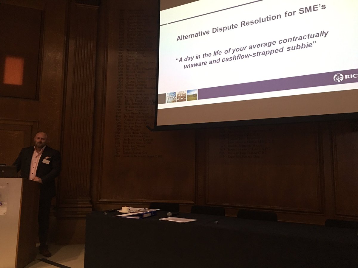 Nick Hammond speaking at the RICS conference yesterday. <a href="/fmbuilders/">FMB: Master Builders</a>
