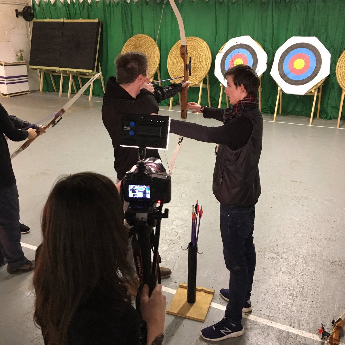 LTVLiverpool's tweet image. So @GaelleLegrand88 has taken over filming duties so our camera guy, Tom, could have a go at Archery.