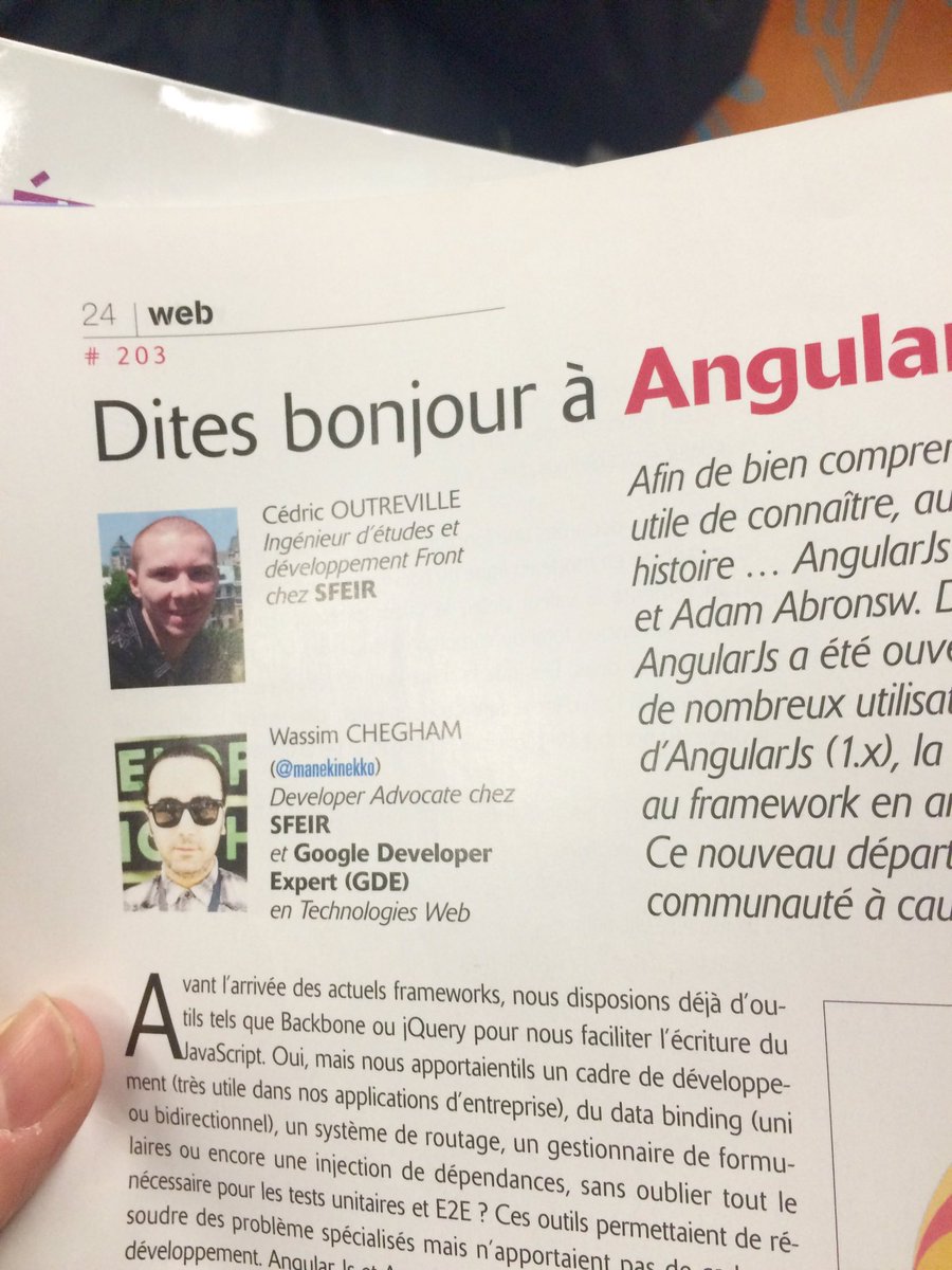 _jmpp's tweet image. Tiens, un article sympa sur #Angular dans #Programmez.
Oh, coucou @manekinekko ! ;) cc @sfeir