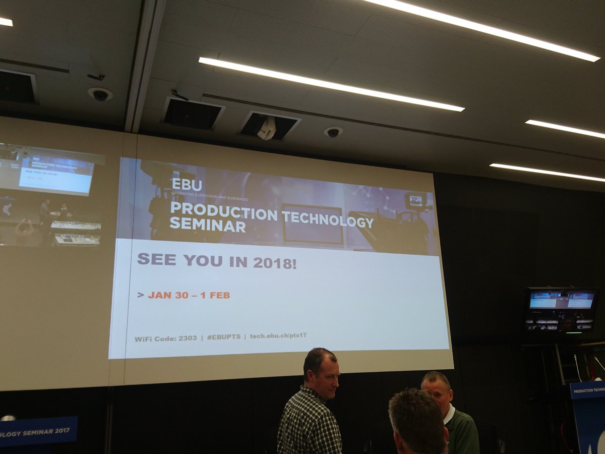 EBU_Tech's tweet photo. The curtain comes down on another successful #ebupts! PDFs now online for @EBU_HQ Members. https://t.co/NFSiPL8DIp PTS 2018: 30 Jan-1 Feb https://t.co/zXd9lNizZs