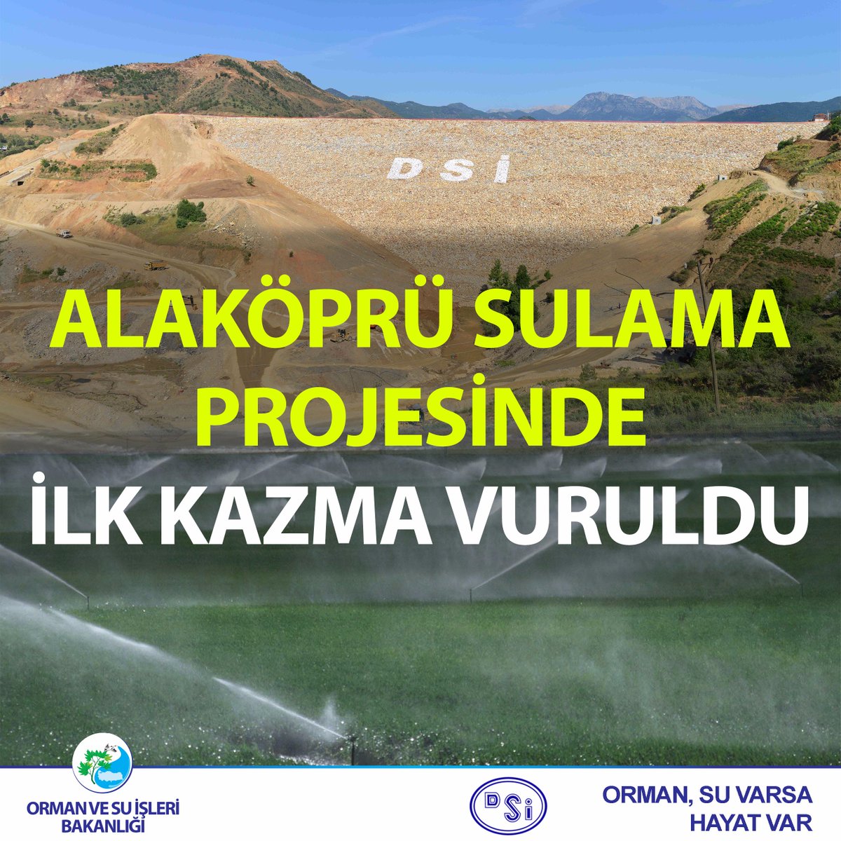 Alaköprü Sulama Projesinde İlk Kazma Vuruldu… Proje ile 83 Bin 600 Dekar Zirai Arazi Suyla Buluşacak… bit.ly/2jUQ8XO