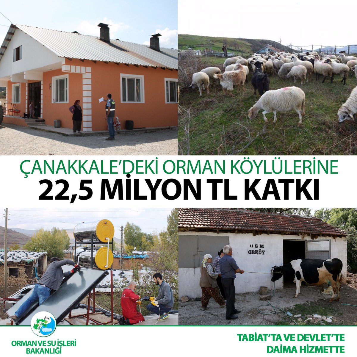 Orman ve Su İşleri Bakanlığı Orman Köylülerine Desteğini Sürdürüyor… bit.ly/2kwDo92