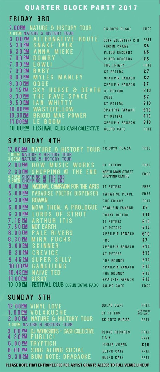 PaleRiversBand's tweet photo. Next week It's all happening with @QtrBlockParty. We're live in Spailpin Fanach/Sat 4th with @ganglionsband, Sissy and Skinner⚡️🙏🏻⚡️ https://t.co/DSZOiVtfs9