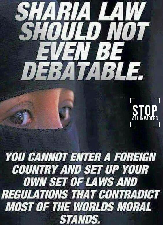 Daves_Grill's tweet photo. There should be NO DEBATE. Sharia is not compatible with USA's #Constitusion #MAGA #draintheswamp https://t.co/CztOG2cVaz
