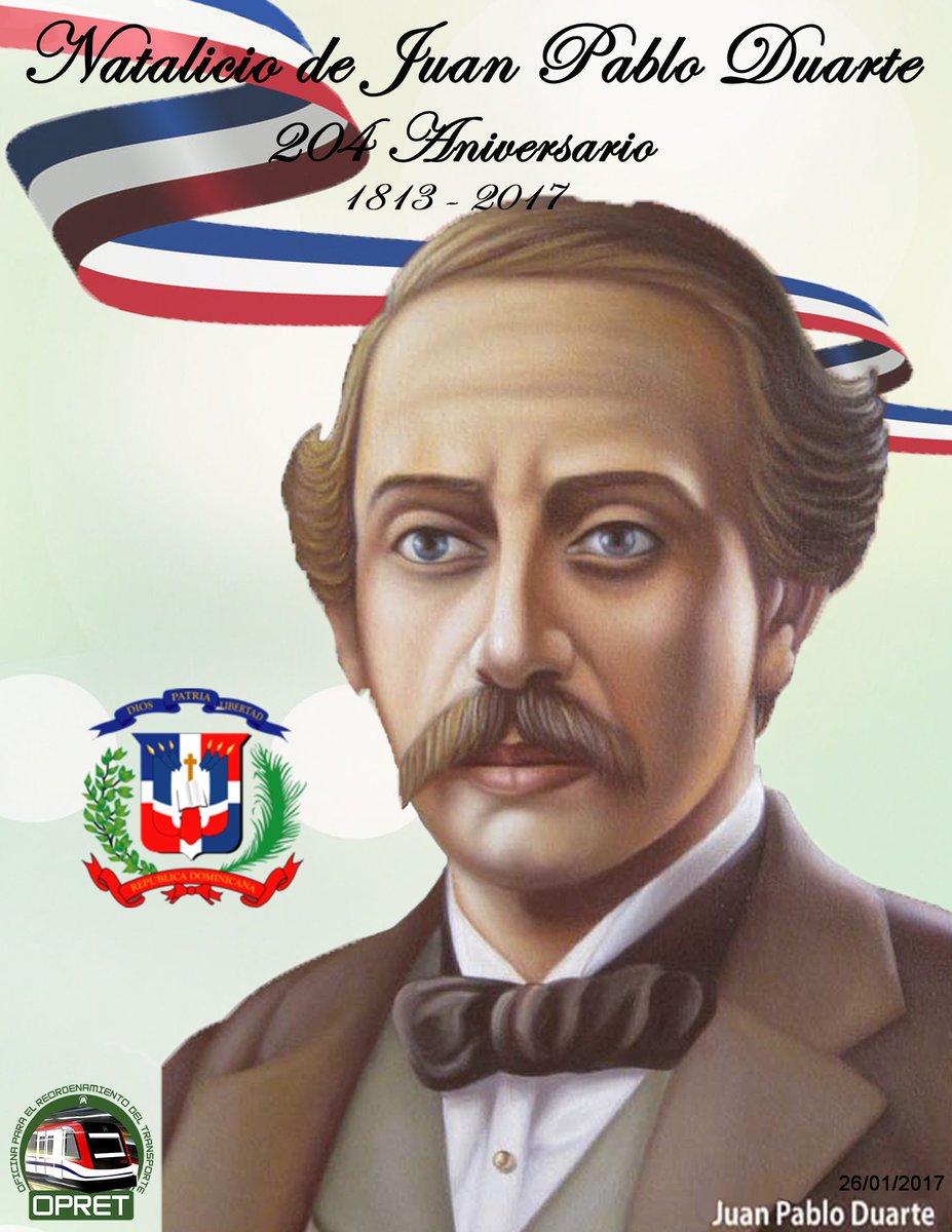 Hace 204 años nació el padre de nuestra patria, Juan Pablo Duarte.