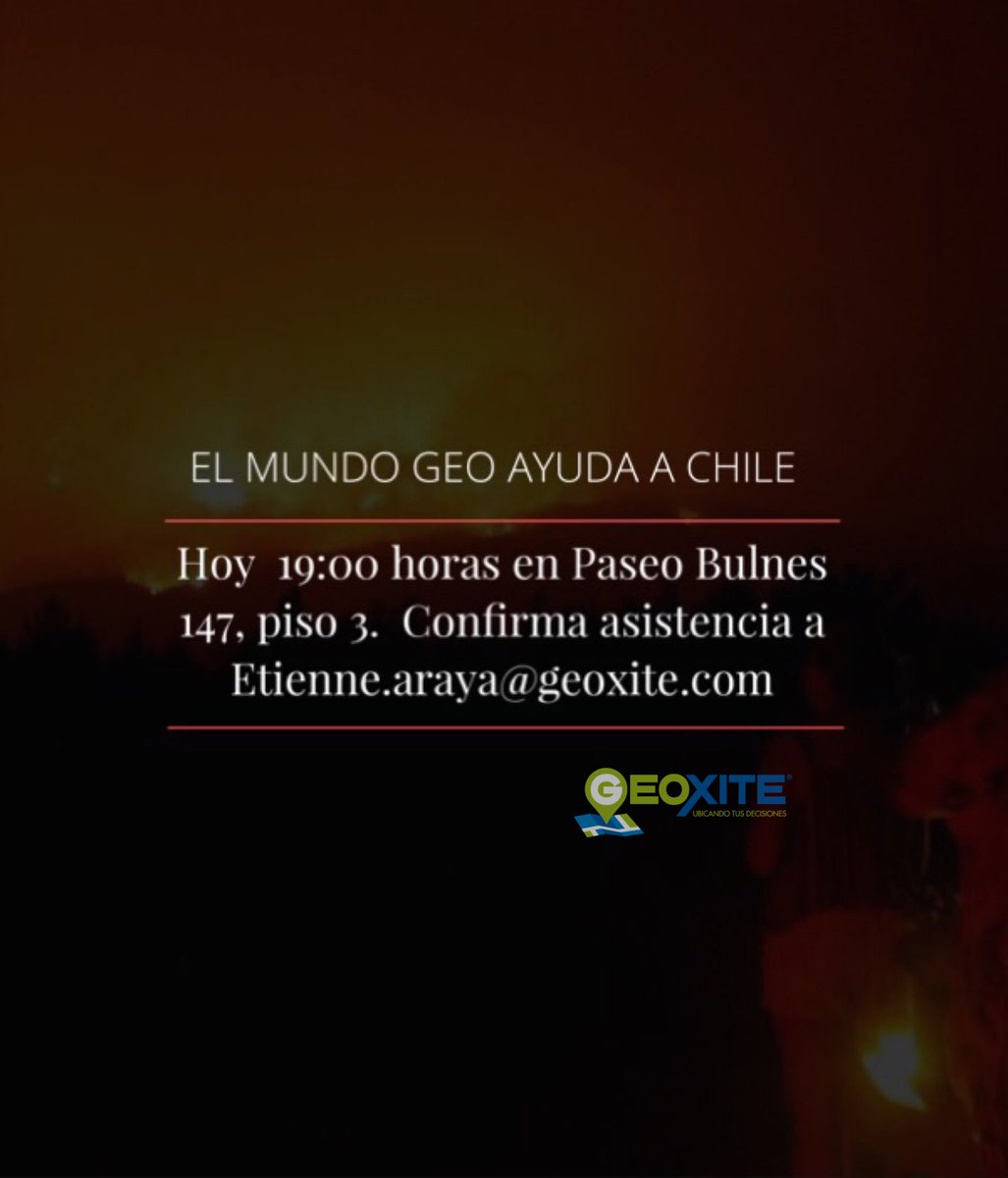 eveyeti's tweet photo. Esta tarde en @GeoXite nos reuniremos Cartógrafos, Geógrafos y Gente GIS- IT crear una App de ayuda #Difundan #ChileAyudaAChile #SantaOlga https://t.co/rzQZBTXORx