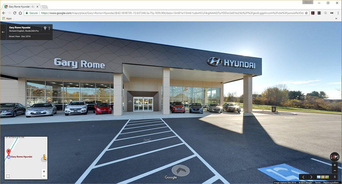 Gary Rome Hyundai on Google Maps Street View! goo.gl/maps/HNryhhuKR… 
Call us at 860-309-9885 to put your business on Street View!