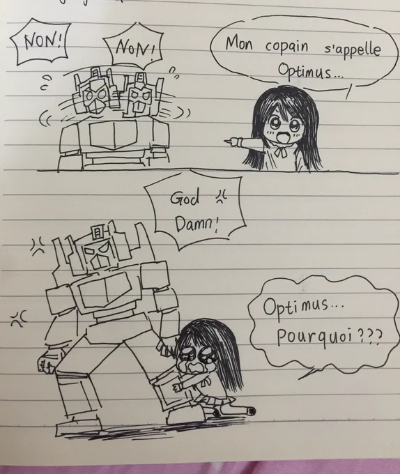 Optimus…pourquoi??(;'༎ຶД༎ຶ` ) 