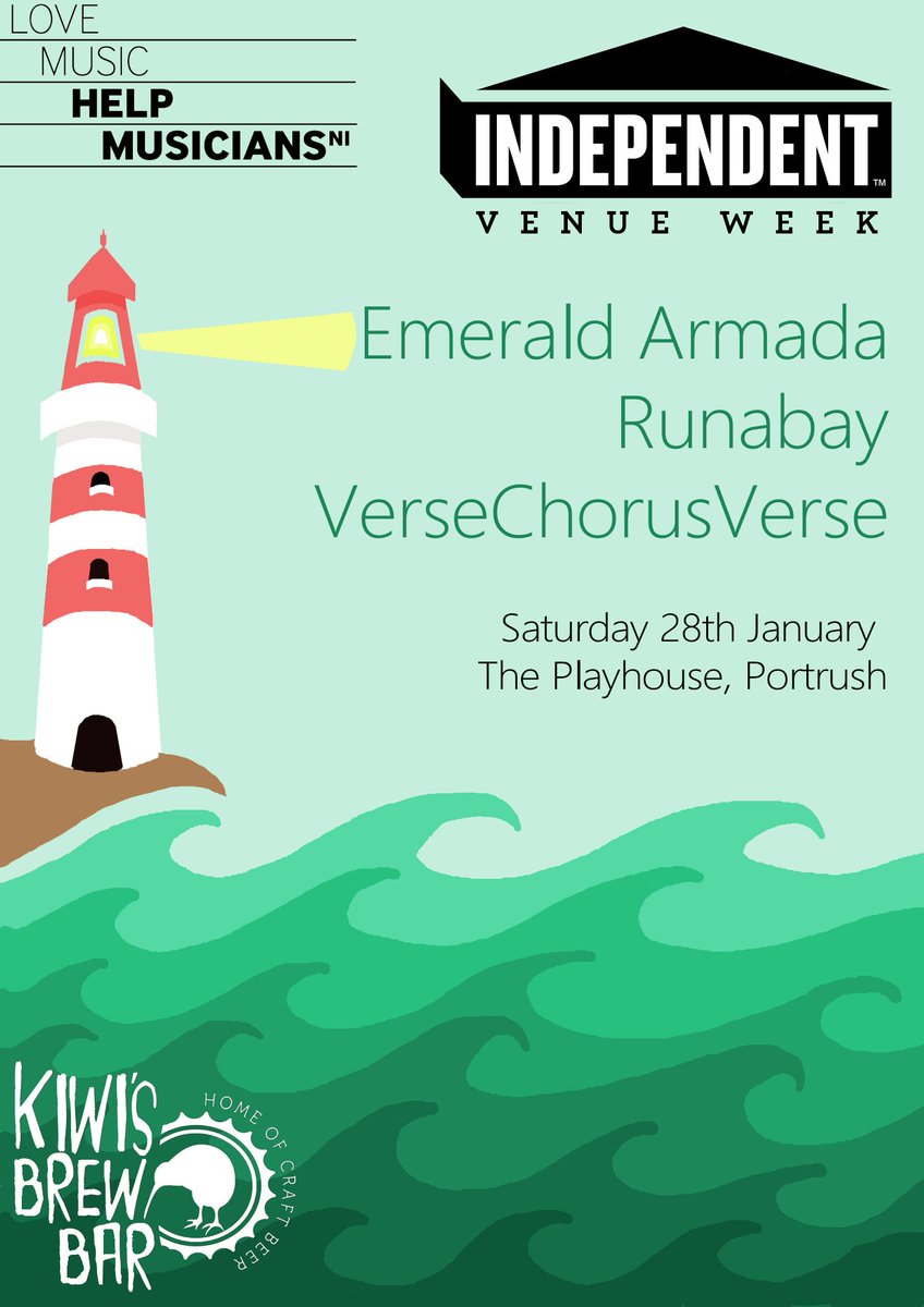 Celebrate #IVW17 w/ @EmeraldArmada <a href="/runabayband/">runabay</a> @ToeKnee_Wright at <a href="/kiwisbrewbar/">Kiwis</a> this Sat! @HelpMusiciansUK <a href="/whatsonNI/">whatsonNI.com</a> <a href="/cruncauseway/">CRUN</a>