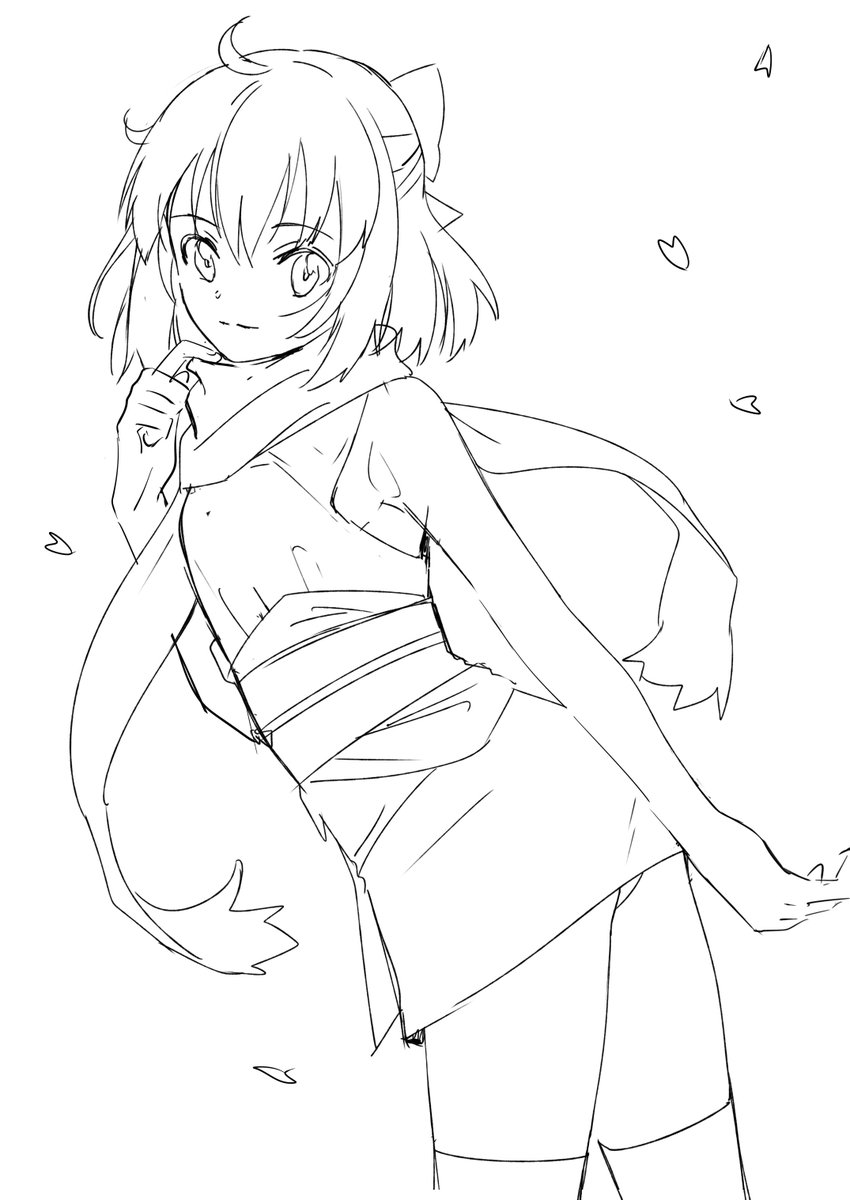 沖田さん。らくがき。すごく気になる鯖さん。 #FGO 