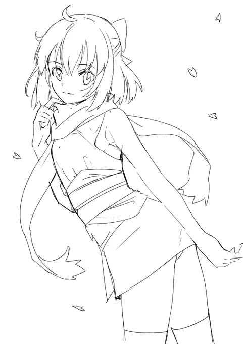 沖田さん。らくがき。すごく気になる鯖さん。 #FGO 
