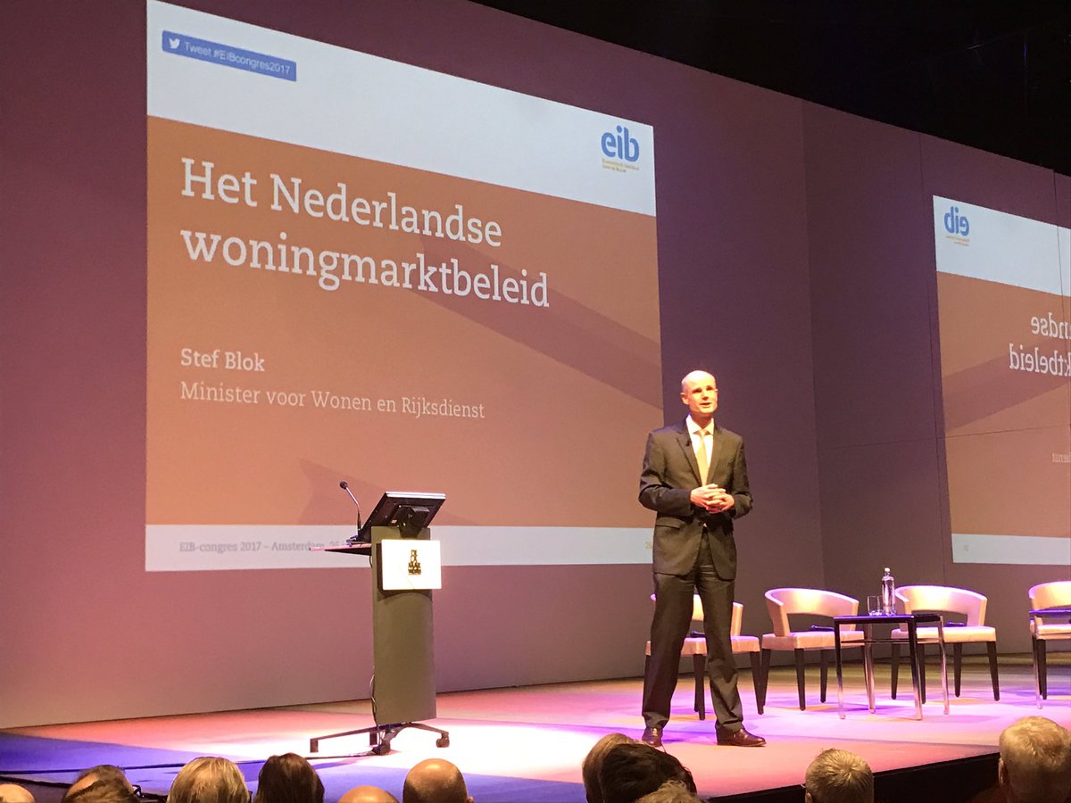 Interessant verhaal minister Blok, geeft vertrouwen  #EIBcongres2017 #VoorbijPrefab #woningbouw #casco