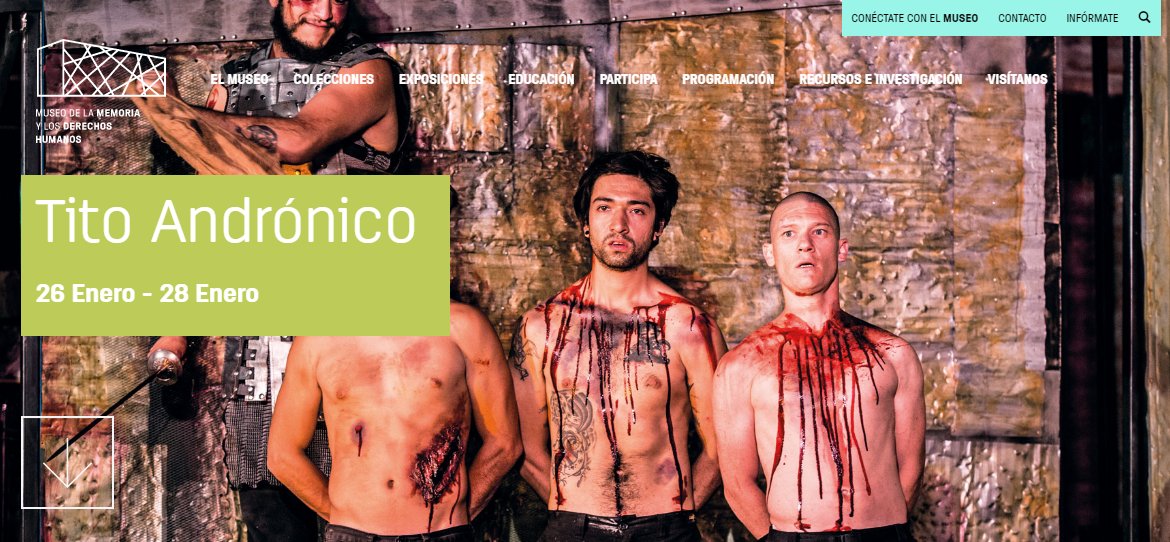 Recuerda que hoy y mañana se presenta Tito Andrónico en el Museo de la Memoria. Más info: goo.gl/I5B2gA