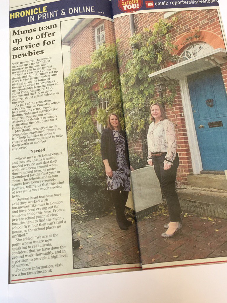 hartvine7Oaks's tweet photo. Great article written about our #home finding &amp; #relocation in #Sevenoaks &amp; #Tonbridge in @7OaksChronicle https://t.co/14wpZ5sk71