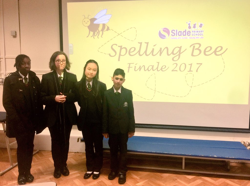 SGSHouseEnrich's tweet photo. There's a buzz in the air at @slade_b23 Good luck to our @the_atlp Spelling Bee finalists. #spellingbee #competition #enrichment https://t.co/9R9fDyjzRw