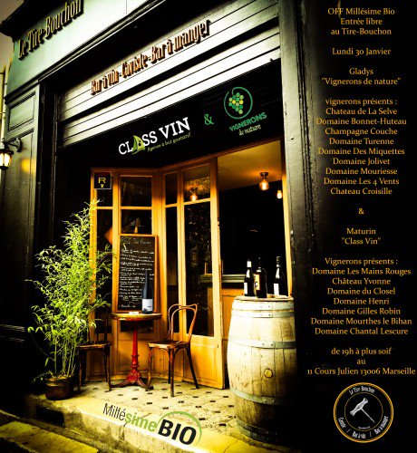 VigneronsNature's tweet photo. Envie de faire la fête à Marseille ?
RDV lundi 30/01 à 19h « Le Tire Bouchon » 11 cours Julien 6ème” https://t.co/L2qlsGJWVt #millesimebio https://t.co/OGkYJ75ypg