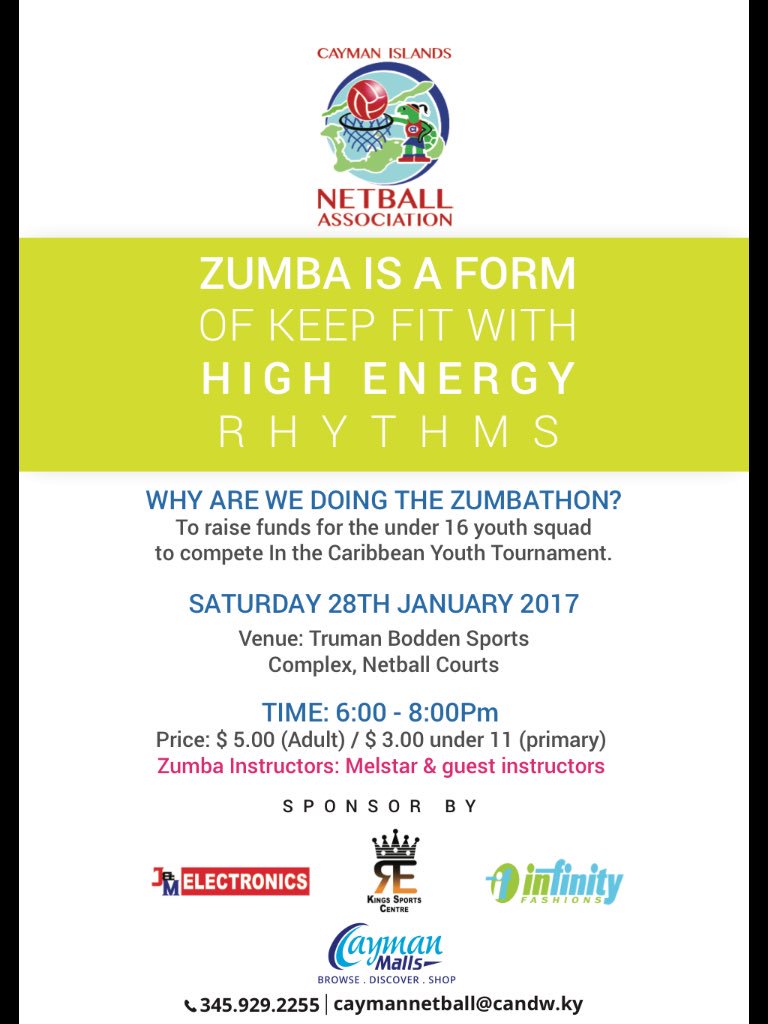 Troy_Sports's tweet photo. Cayman Islands followers please retweet. Come down and support our Zumbathon expo. 2 hours Keep fit session, 4 instructors. https://t.co/ZB3HpE92mG