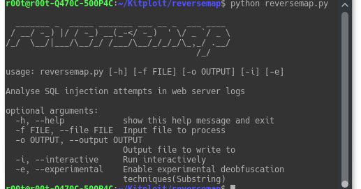 KitPloit's tweet photo. reversemap - Analyse SQL injection attempts in web server logs https://t.co/DlJXqJQSjH #Deobfuscate #reversemap #SQL https://t.co/bfwpJJmqeS