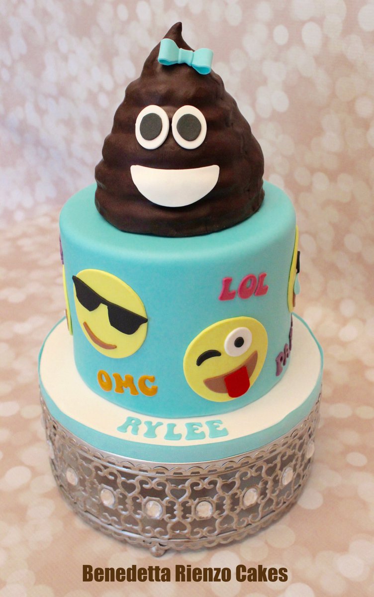 Poop emoji birthday cake #emoji #emojicake #birthday