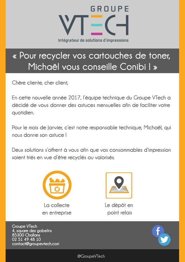 GroupeVtech's tweet photo. Astuce mensuelle sur le thème du recyclage ! #GroupeVTech #Recyclage #AstuceMensuelle https://t.co/YWBnFXAiVI