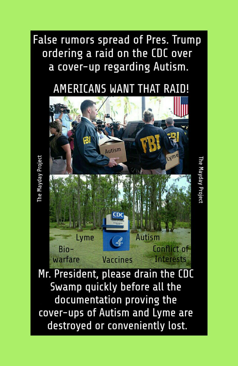 Oryray's tweet photo. @POTUS RT DrainTheSwampOf CDC.SoMuchCorruption, PopulationControlLettingMillionsSufferAndDie.Bring In a huge Shop Vac. #TheMaydayProject https://t.co/r1Fy5LFZNa