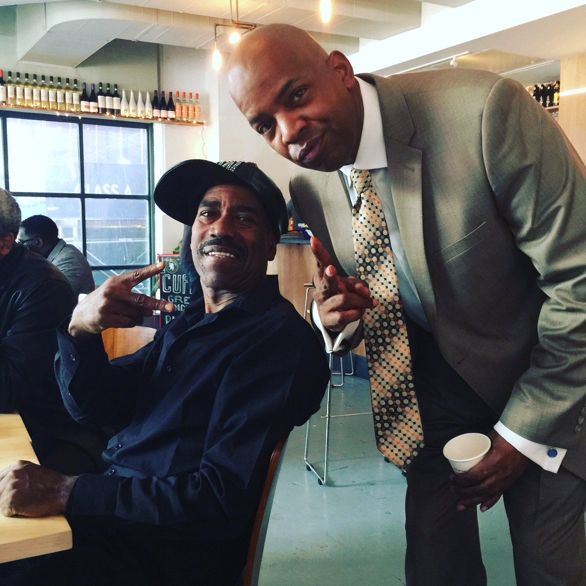 BlakeShango's tweet photo. My good friend-the legend. @KurtisBlow1 #hiphop #hhum #drblake #education #thenationshiphopprincipal #hiphopradio https://t.co/2YYToSzBh9