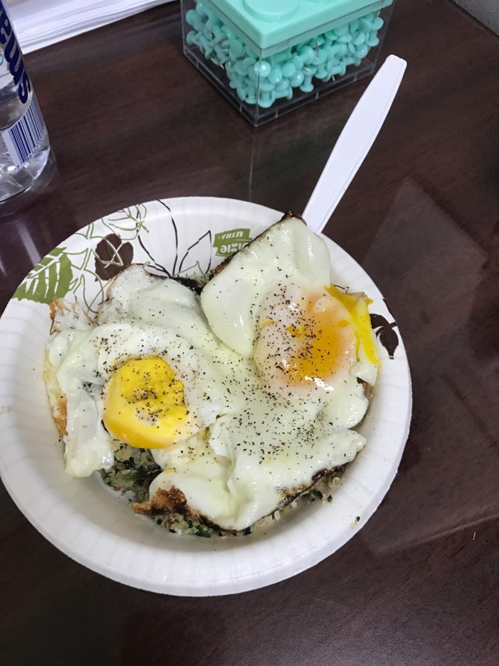 PathofLifeBrand's tweet photo. Catharine topped Mediterranean Quinoa with 2 eggs for an easy #POLchallenge17 breakfast! 🍳 What are you eating this morning?  #EatPathOfLife https://t.co/LcVtvluXdA