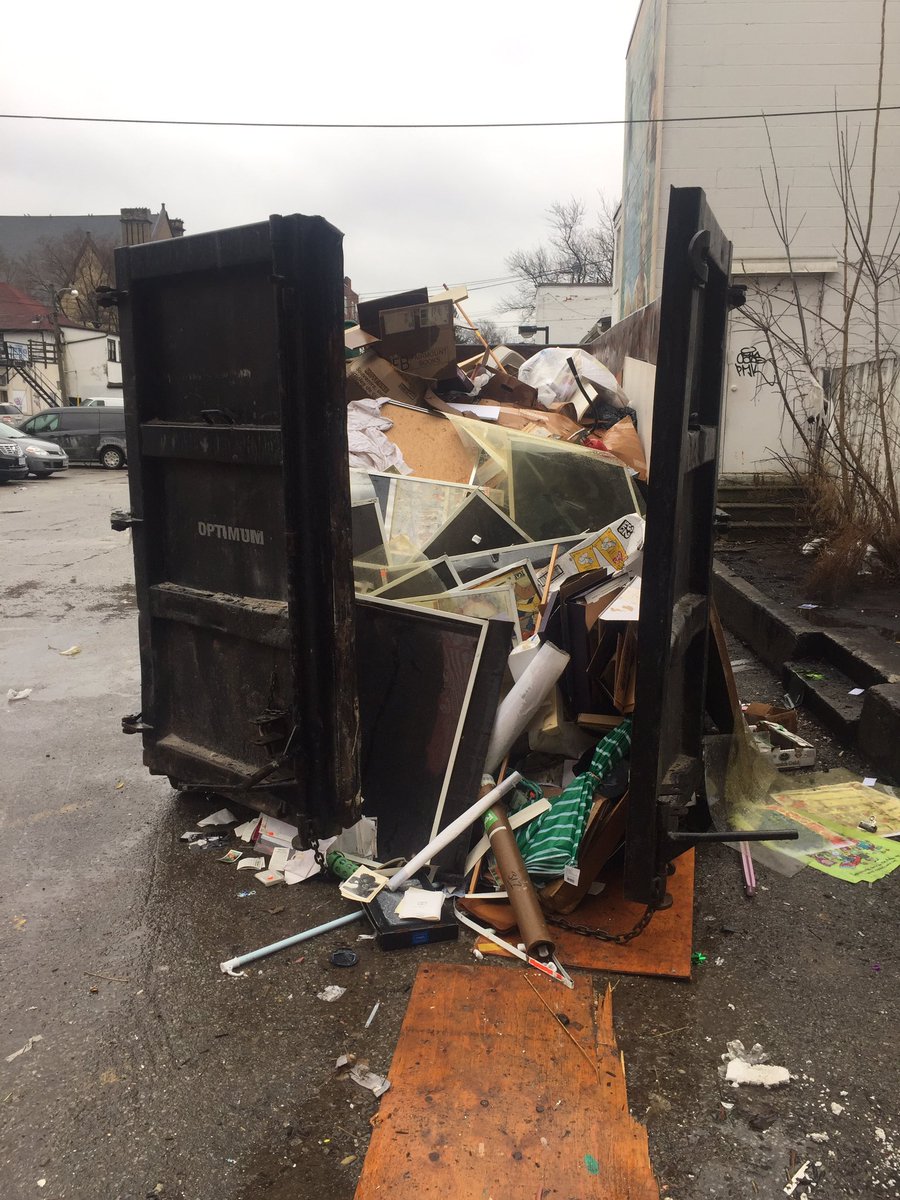 Hey <a href="/westbankcorp/">Westbank</a> <a href="/VillageMirvish/">Mirvish Village</a>, with dozens of tenants moving out of Mirvish Village this week, you need to change the Dumpsters DAILY