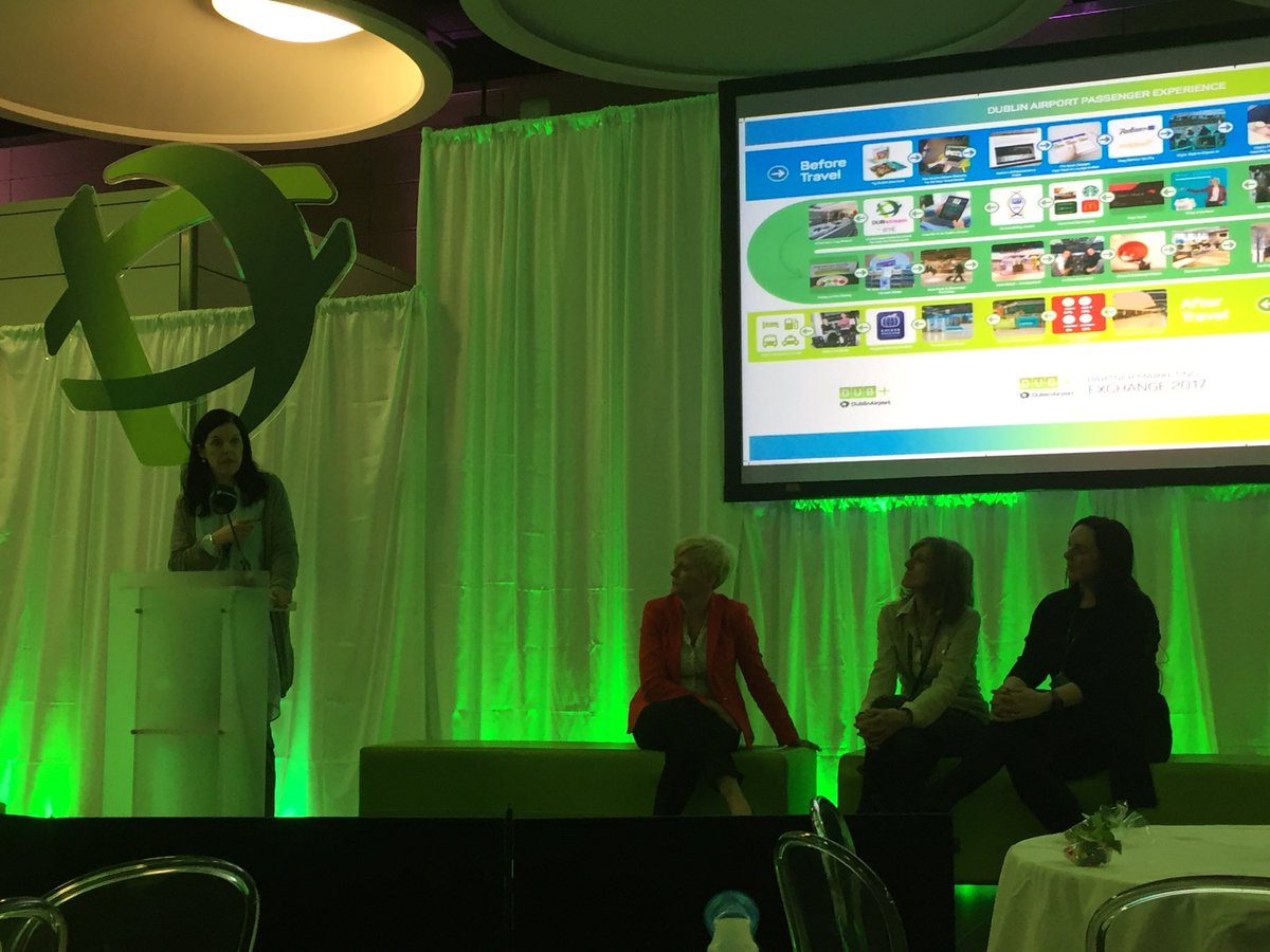Louise Bannon highlighting the hugely positive Customer Experience transformation Dublin Airport has seen over the past 10 years #dubplus17
