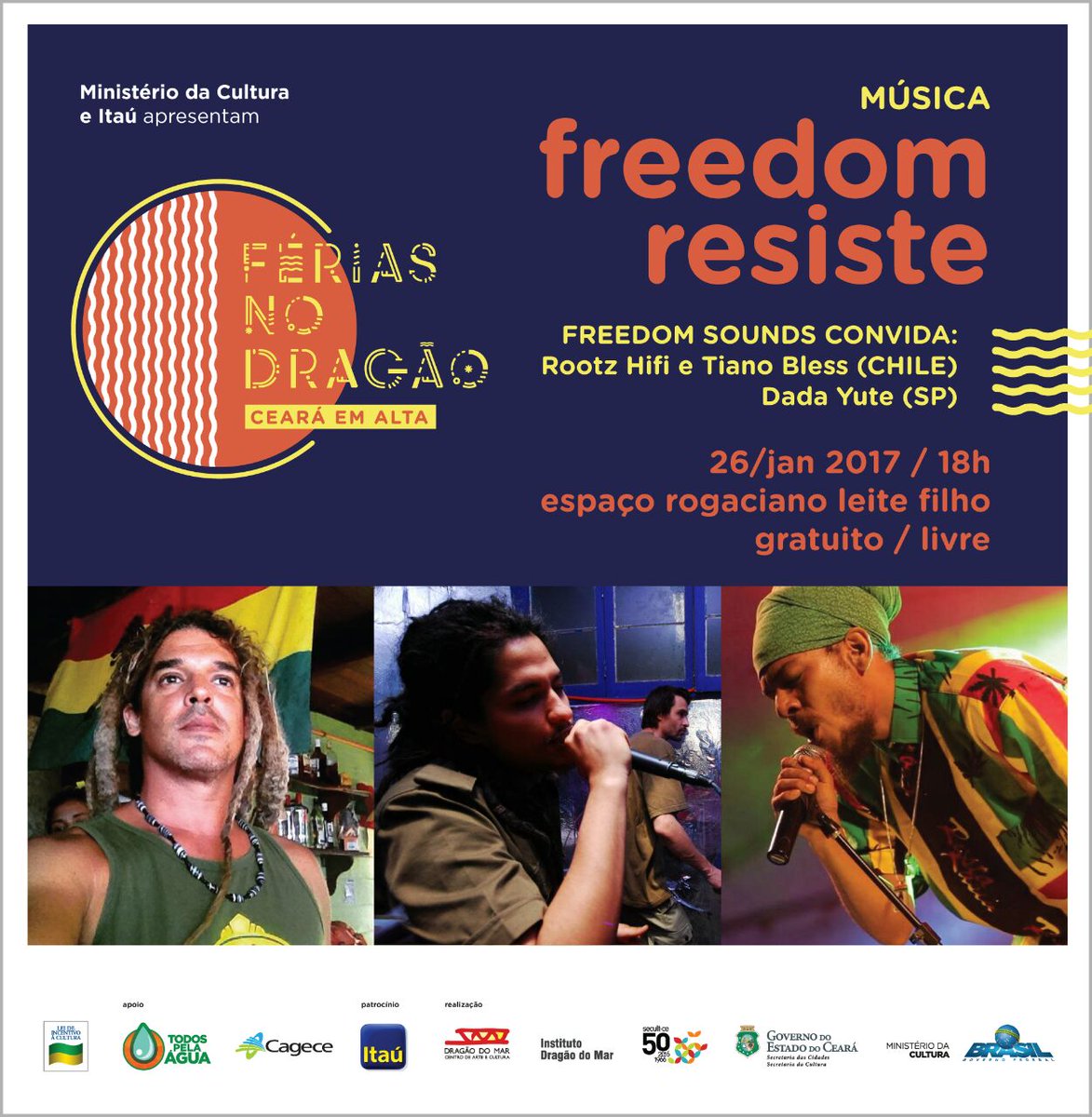 Hoje em Fortaleza no Dragão do Mar!
#freedomresiste