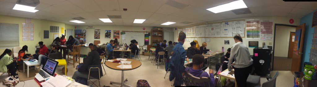 SraDibujo's tweet photo. It's stations day in Spanish 2! Setting up tools for success & growing literacy @KnightdaleHS #ihowl https://t.co/pChLYwNJ0M