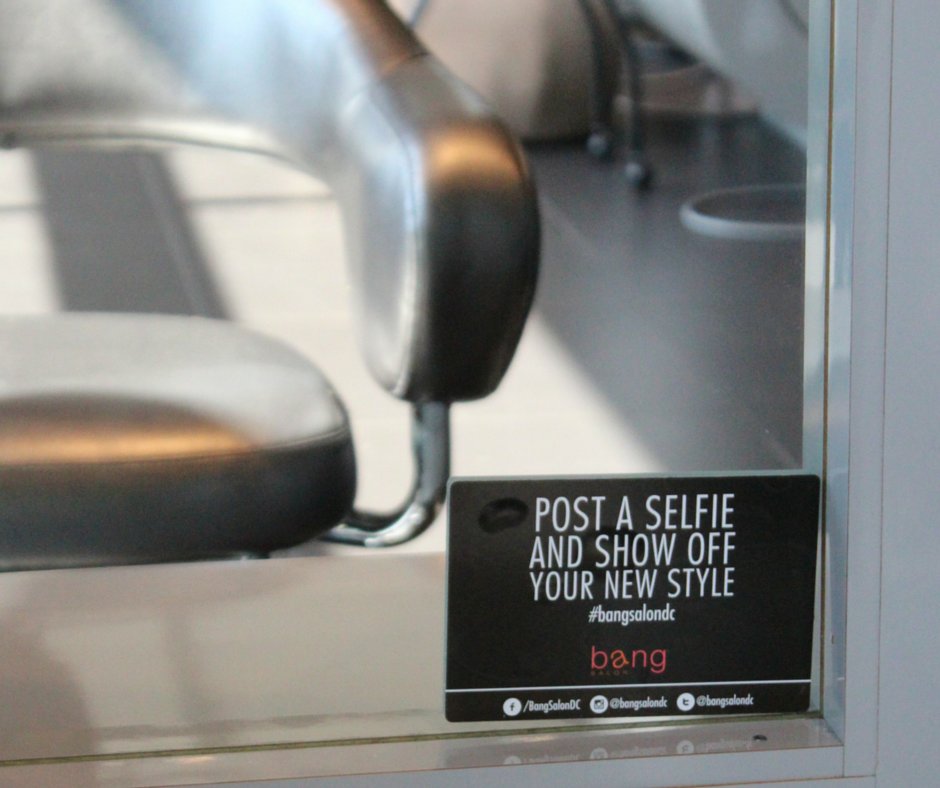 Show off your new look and share your style selfie with us! Tag us with #bangsalondc