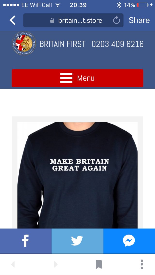 britfirstposts's tweet photo. Buy this jumper but if you dare say Britain isn't great we'll call you a filthy left wing traitor #BritainFirstLogic https://t.co/M8bV6dT1Q7