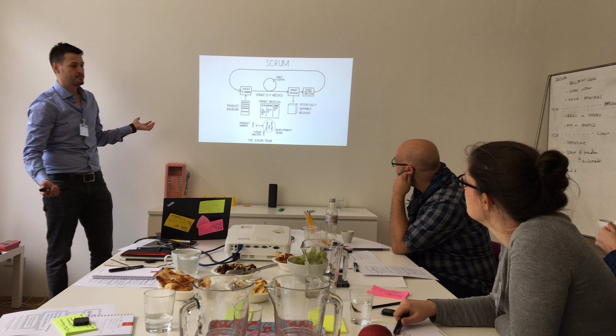 Nagy1AN's tweet photo. Agiler werden mit Scrums, Sprints, Epics, Definition of Done, ... Danke für heutigen Workshop an @ambuzzador #scrum #Agile2017 https://t.co/LvlzBg1YQf