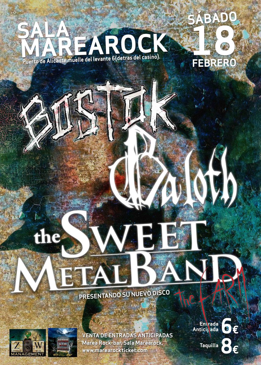 ZombieWarManage's tweet photo. https://t.co/OLrHoTGeUp
@sweetmetalband @WhippingDaClown @Vespercrime @UploadBarcelona @BostokBand #baloth @salamarearock @MarearockBar https://t.co/VQQYtvcQR9