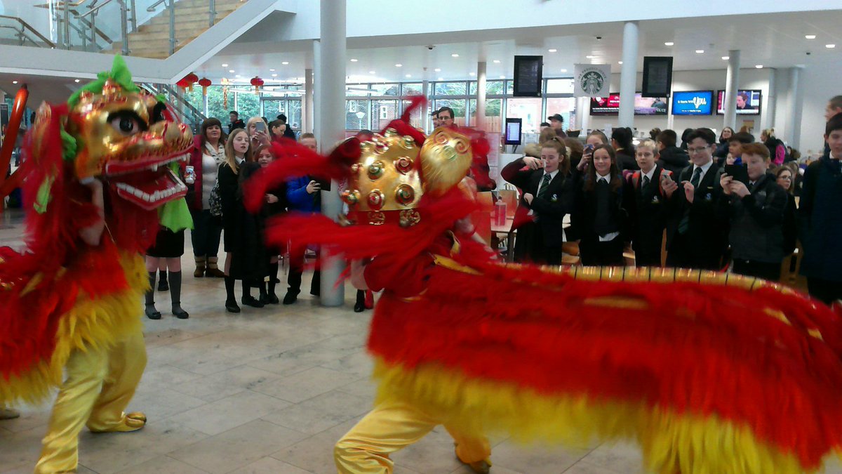 SandymoorLangs's tweet photo. The famous lion dance......and he pinched Grace's jacket!!!! https://t.co/u5iU9gaeGH