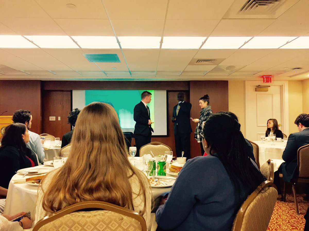PittDeca's tweet image. Our members, Charlotte and Ross, participating in @dhatterjr's presentation! Great presentation from the CEO &amp;amp; Founder of DRE Software, Inc.