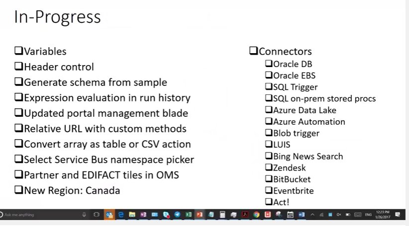 AzureEsa's tweet image. ...and a promising in-progress list, can think of nice use cases for a few of these in current projects  @logicappsio #logicappslive