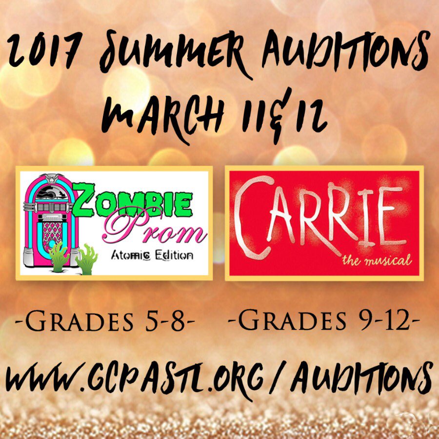 GCPASTL's tweet photo. Audition appointments taken starting tomorrow Friday 6/27! Show us what you can bring to these dynamic summer shows. https://t.co/kAGhqDvTDG https://t.co/scjhFscdTt