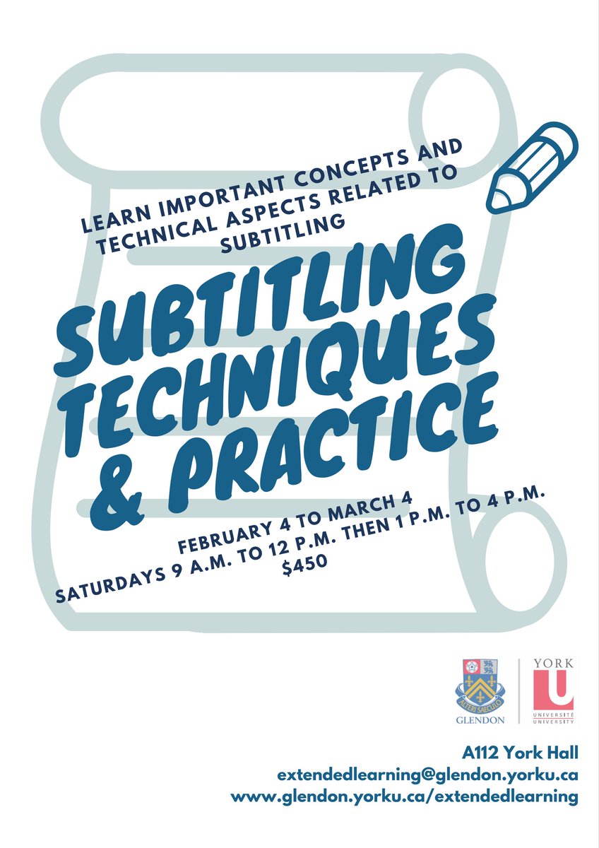 Inscrivez-vous maintenant! Register now! <a href="/GlendonCampus/">Glendon Campus YorkU</a>