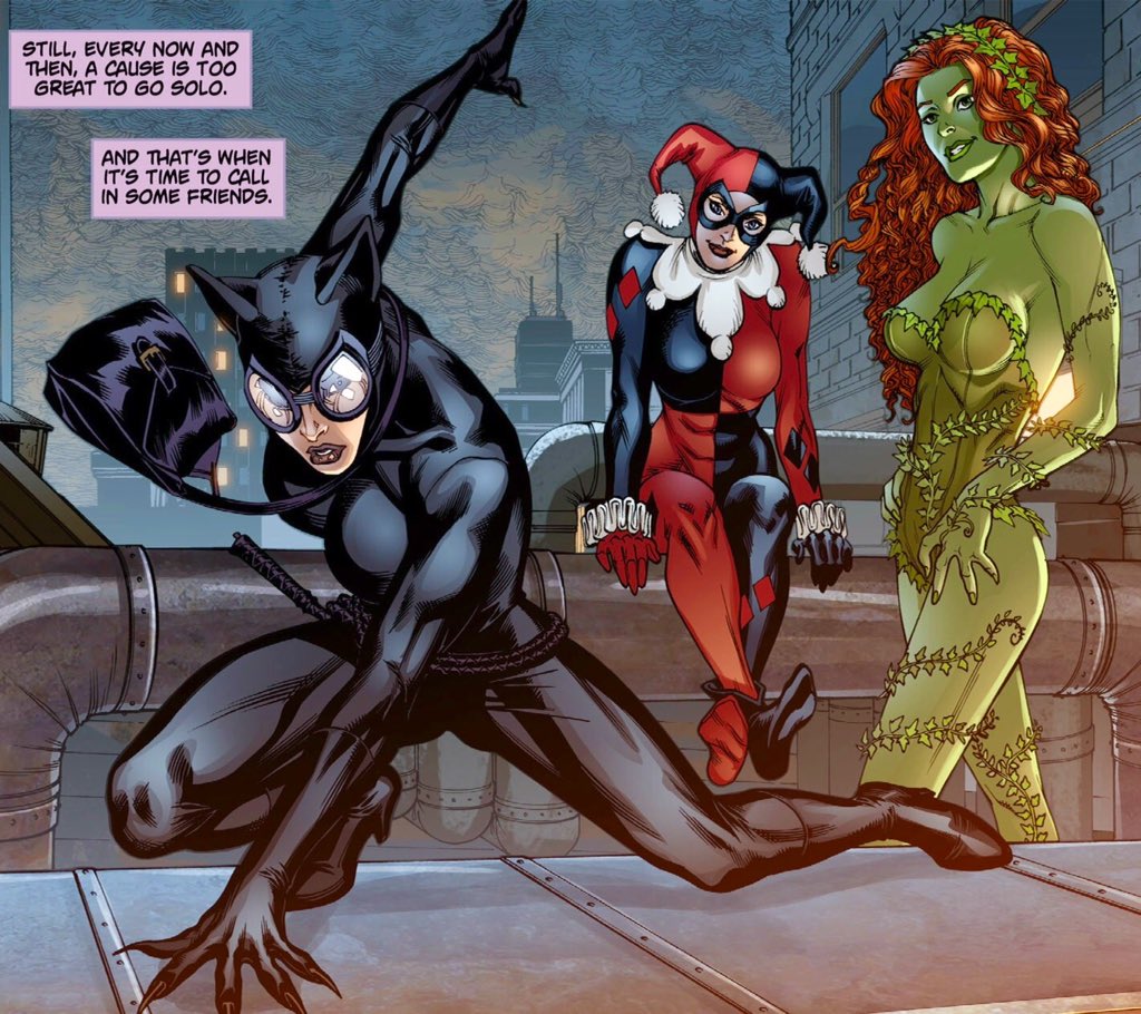 the gotham city sirens in arkham unhinged (2011) #17 \u0026 #19, image size:1024x910