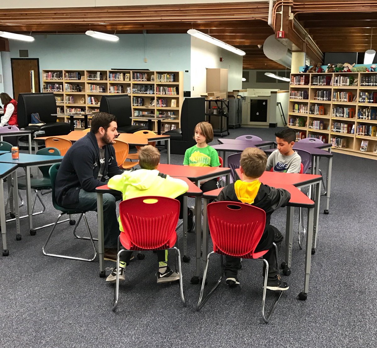 WrenCounseling's tweet photo. Counseling Cadets meeting with their younger buddies through our Cadet Mentor Program #BeginWithTheFriendInMind @WrenHollow https://t.co/GgkokteLdH