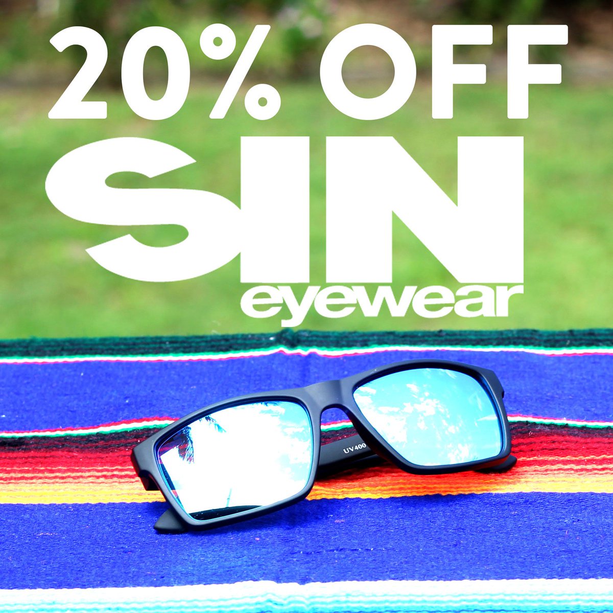 sineyewear's tweet photo. Happy Australia Day (Weekend) 😎🇦🇺
Take 20% off SIN Eyewear until Sunday using 'AUSDAY20' at the checkout! #sinsunglasses #ausday17 https://t.co/vlfujrYPPI