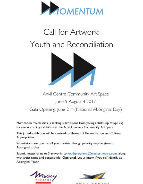 CALLING YOUNG ARTISTS!!! Seeking submissions-have your work shown! Themes of reconciliation and appropriation  #represent #create #Healing