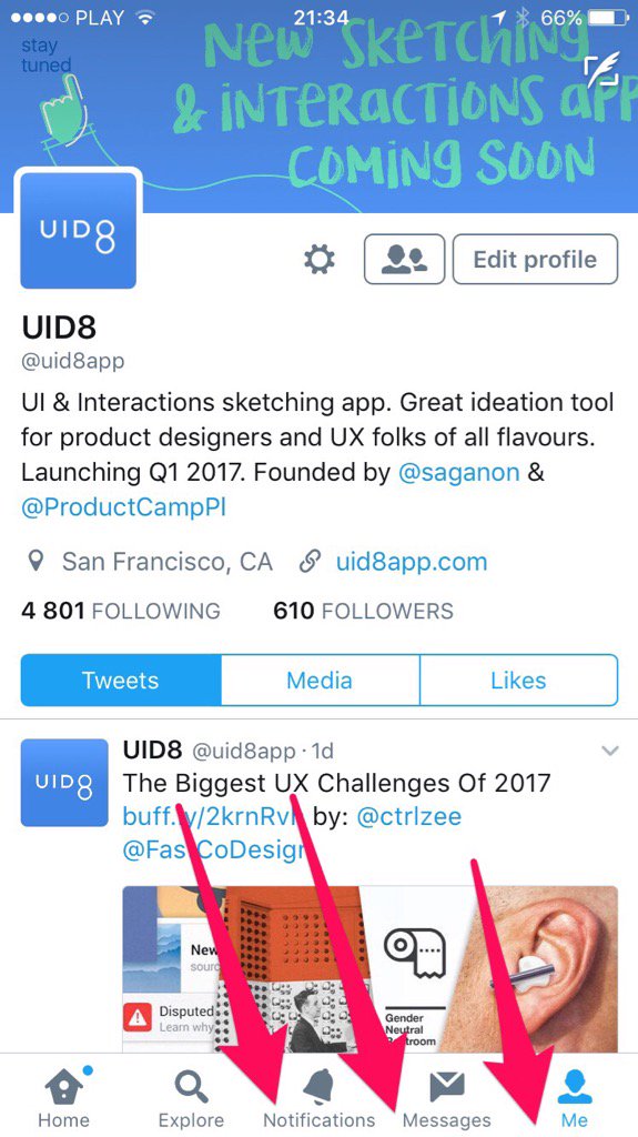 uid8app's tweet image. #twitterux why bother with labels under your icons. Aren't the self explanatory?